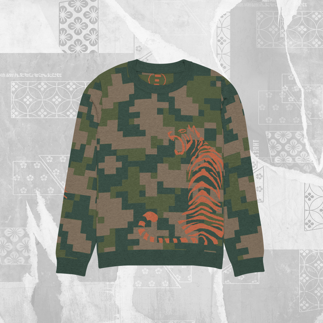 8-Bit Tiger knit sweater