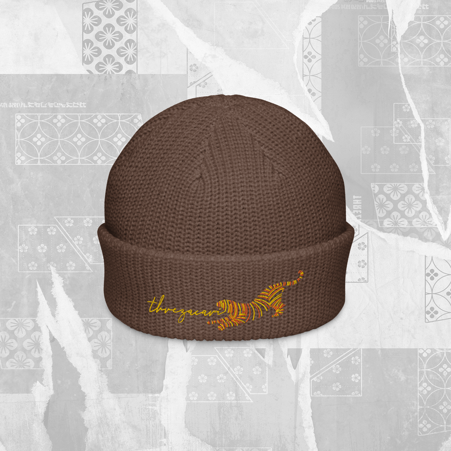 Tiger Pounce fisherman beanie