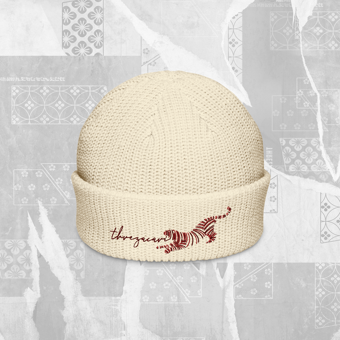 Tiger Pounce fisherman beanie