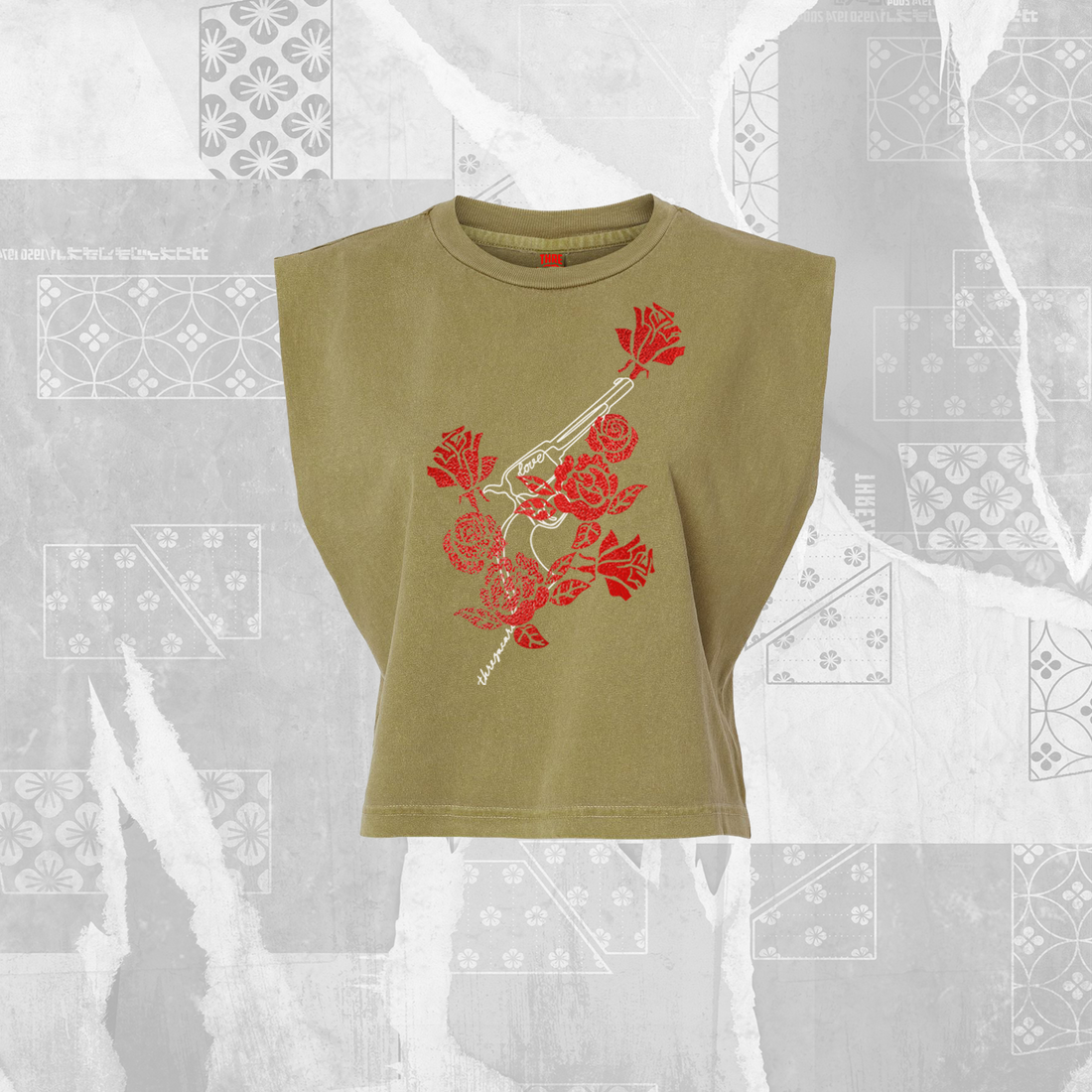 REVOLVER (Fleurs de Zacari: Love not War) WMN muscle t-shirt