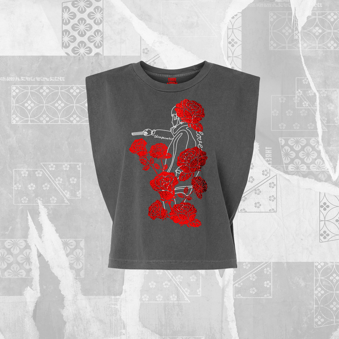 YUSUF (Fleurs de Zacari: Love not War) WMN muscle t-shirt