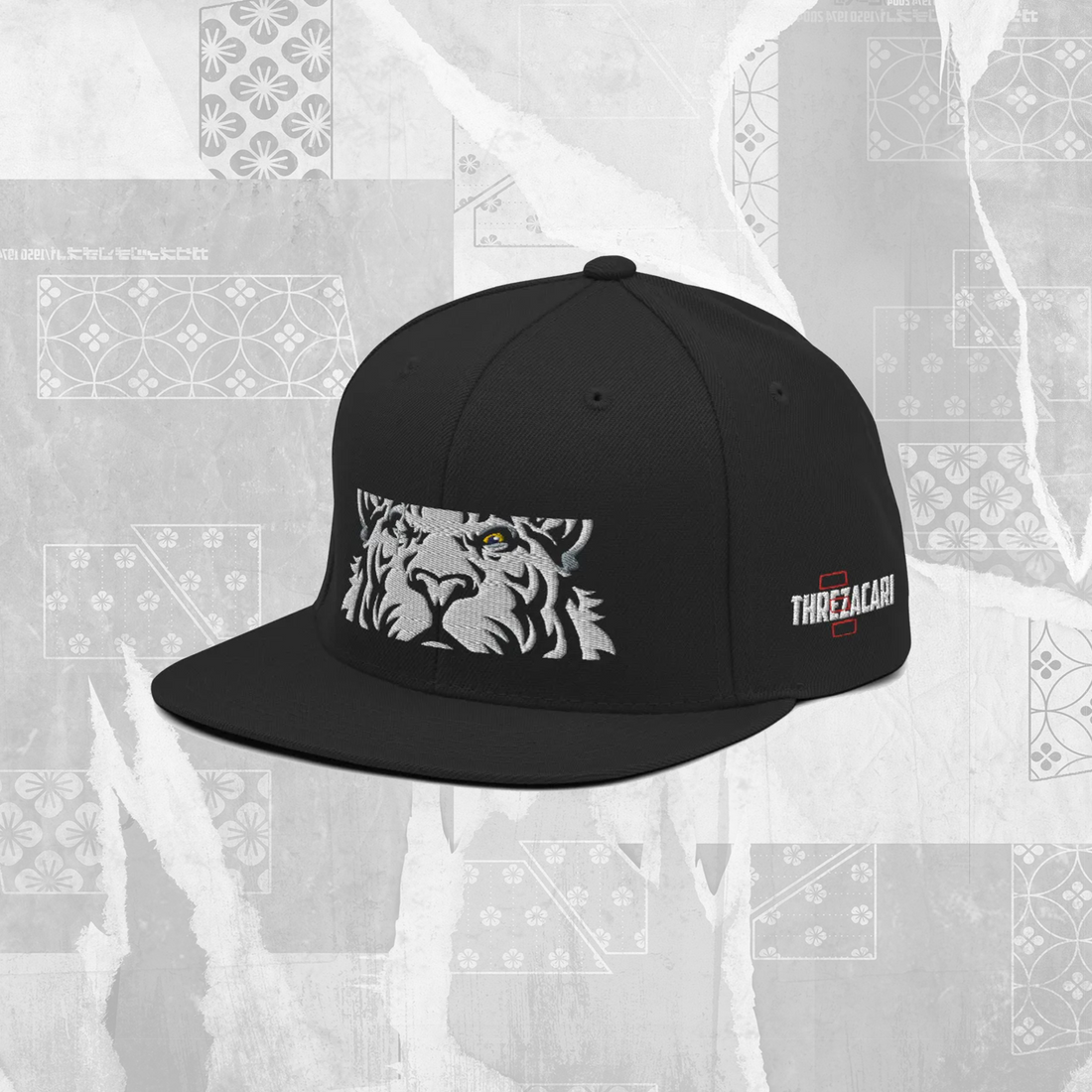 Zacari's White Tiger (classic snapback)